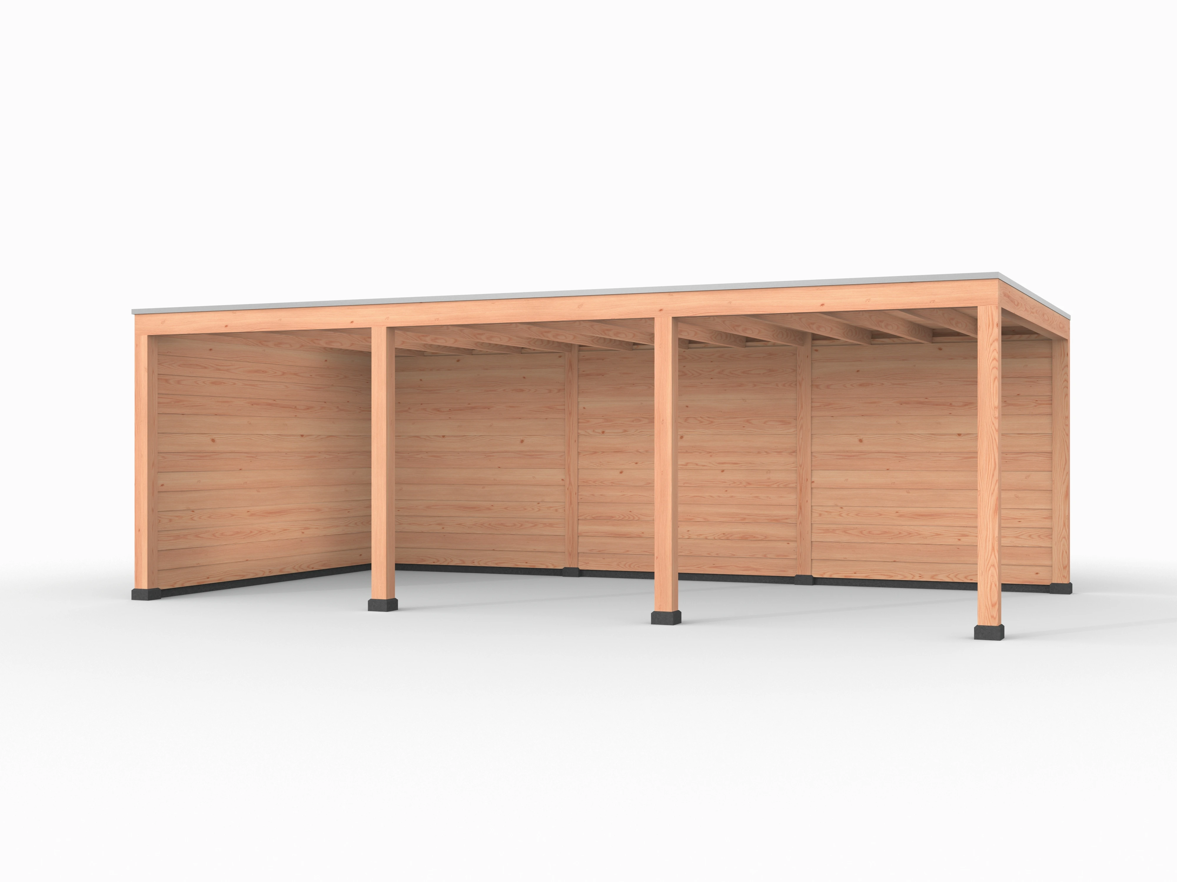 Douglas overkapping, 750 x 400, met achterwand en zijwand, Westwood Elegant - Afbeelding 1